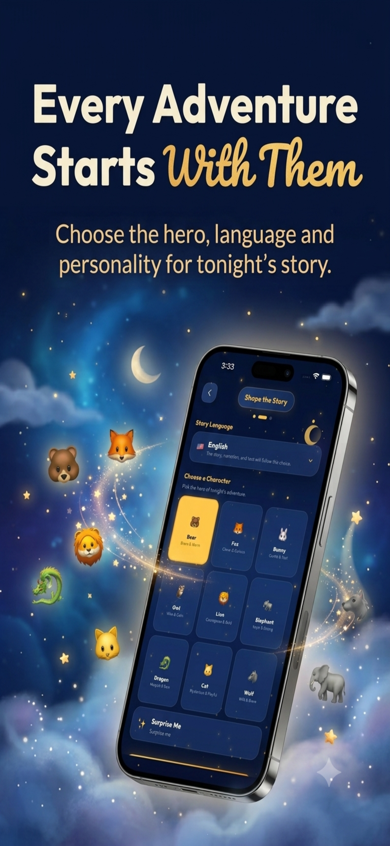 StoryTime Shape screen preview